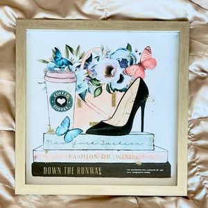 Spring Fashion Books Framed On Canvas Graphic Art